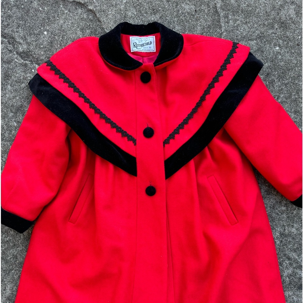 Rothschild Red and Black Girls 6x coat! Christmas, pageant, modeling